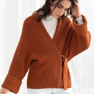 Super cosy &Other Stories Belted Wrap Cardigan